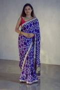 Royal Indigo Geometric Saree