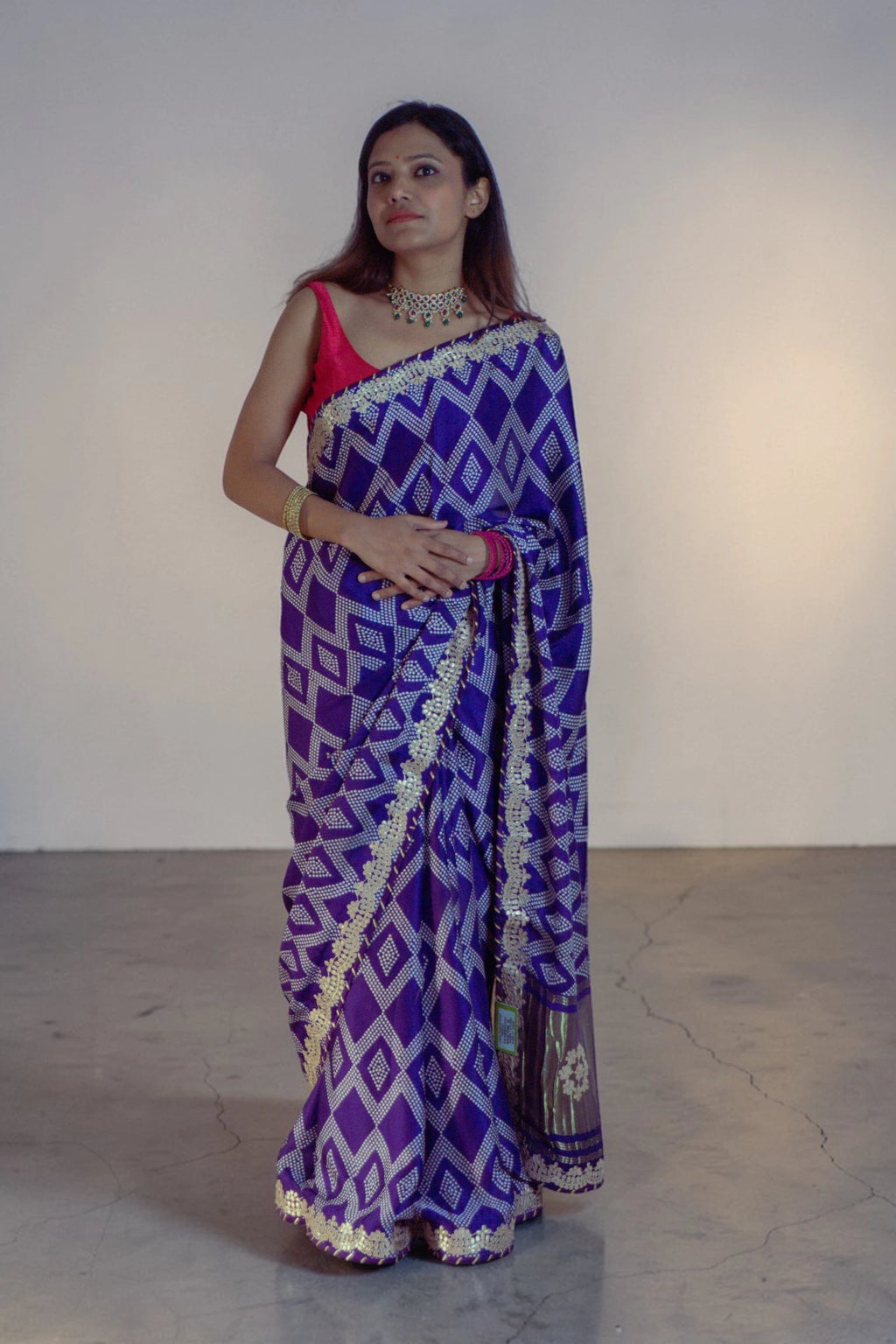 Royal Indigo Geometric Saree