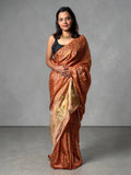 Rust Orange Heritage Ajrakh Inspired Saree
